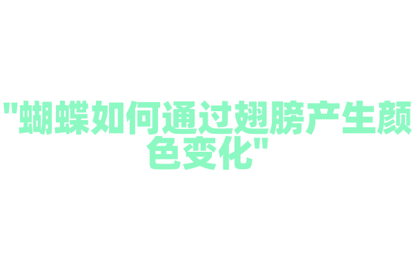 "蝴蝶如何通过翅膀产生颜色变化"